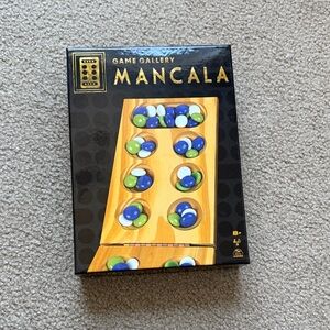 Mancala - Black and Gold with Colorful Stones-new never opened still sealed